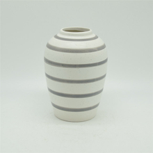 Modern Style White Dots Rugby Style Ceramic Vase