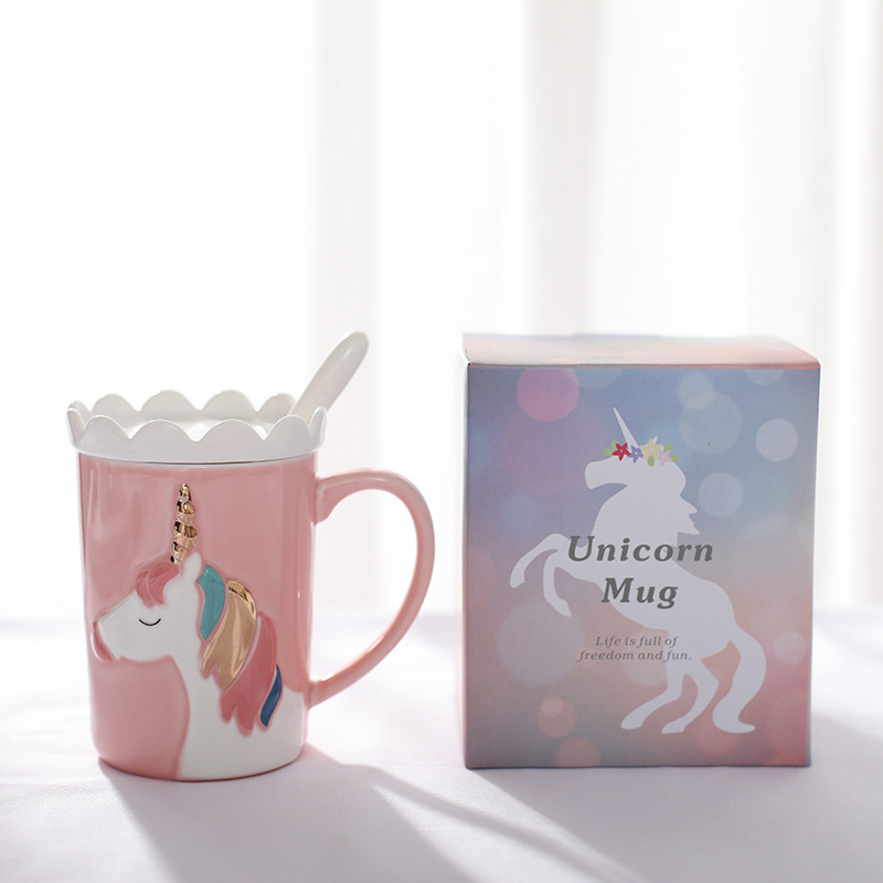 Gift box single package Unicorn patterned 11ml ceramic mugs