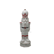 Ceramic Lovely Santa Claus Jar Or Family Christmas Decorations Matte White Christmas Robot