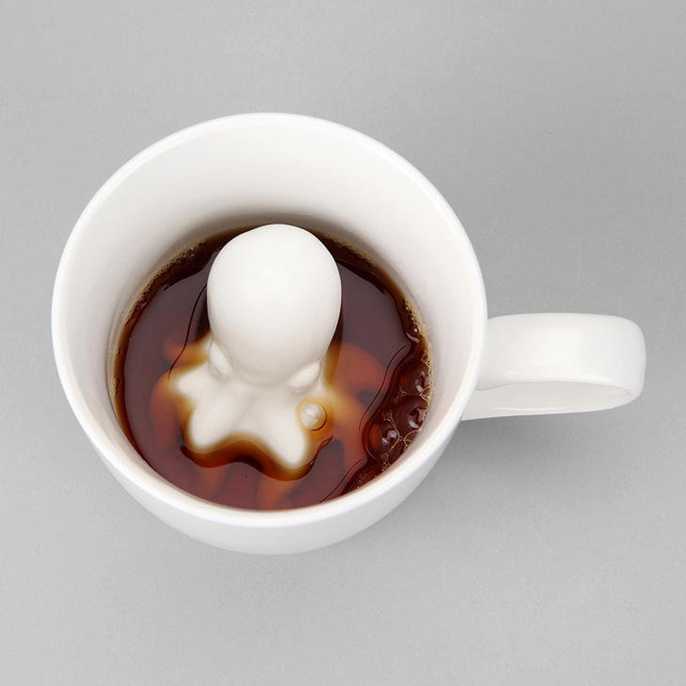 Bottom of cup Marine animal octopus Ceramic coffee cup