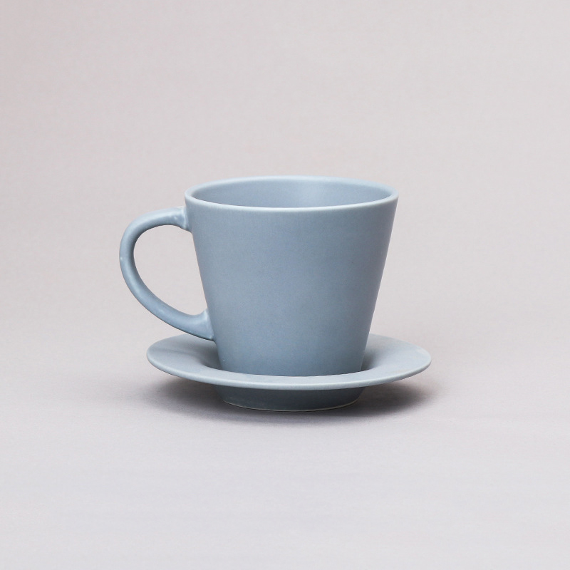 custom logo gift box porcelain coffee mug set with Cup pad plate 260ml Black 、white、Various colours Ceramic cup set