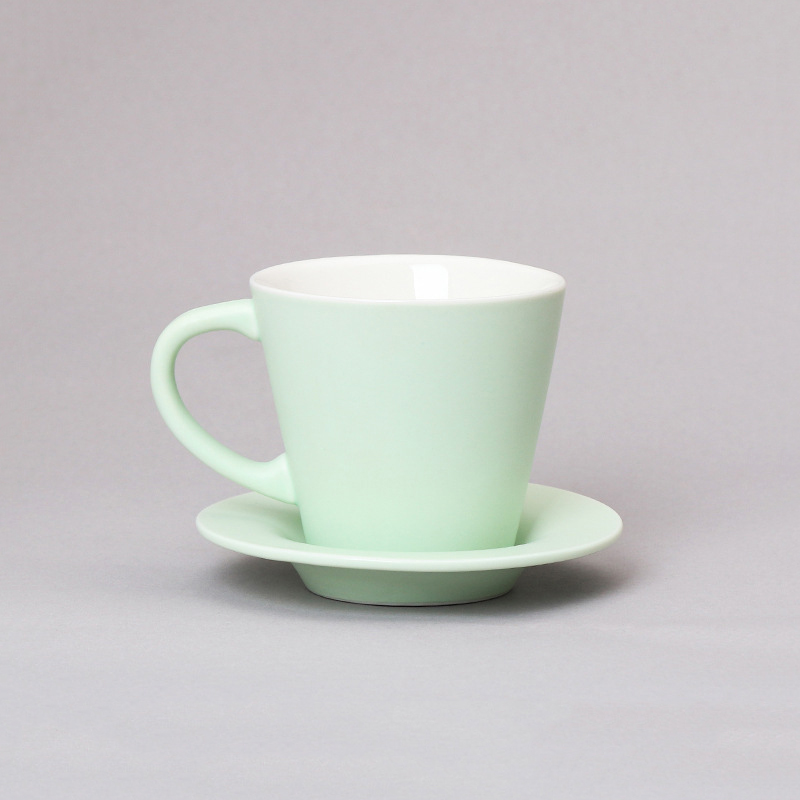 custom logo gift box porcelain coffee mug set with Cup pad plate 260ml Black 、white、Various colours Ceramic cup set